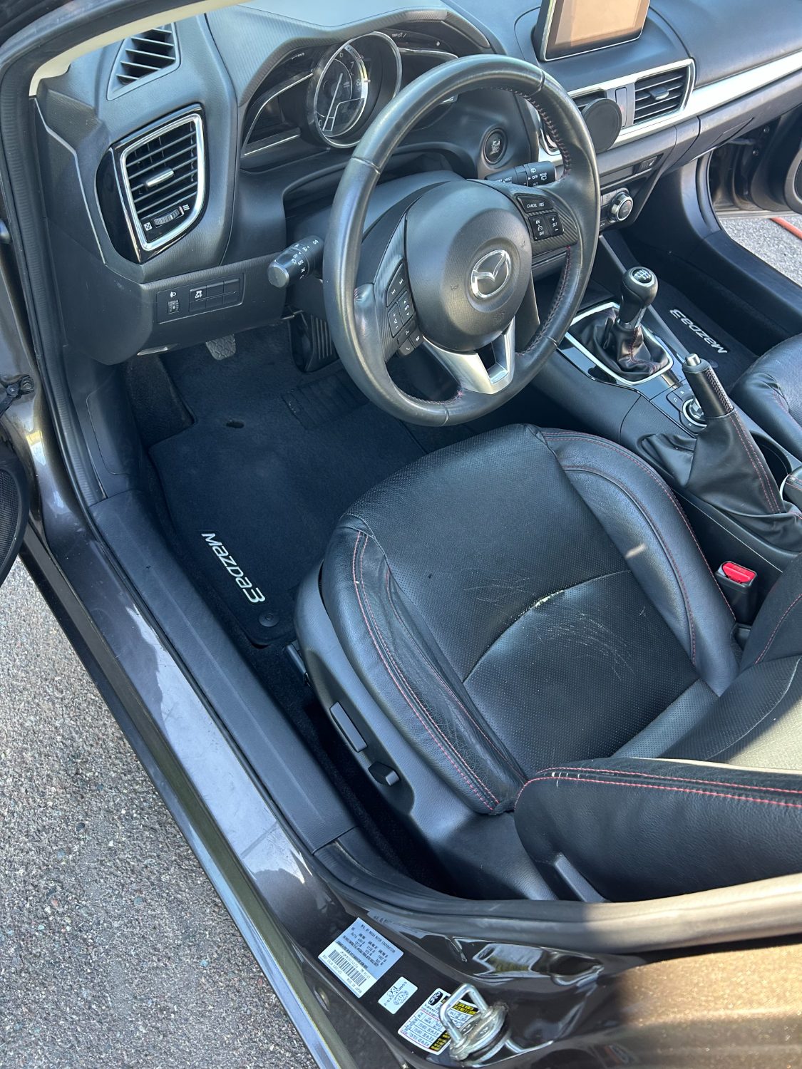 Mazda3 interior after detailing by 506 Detailing